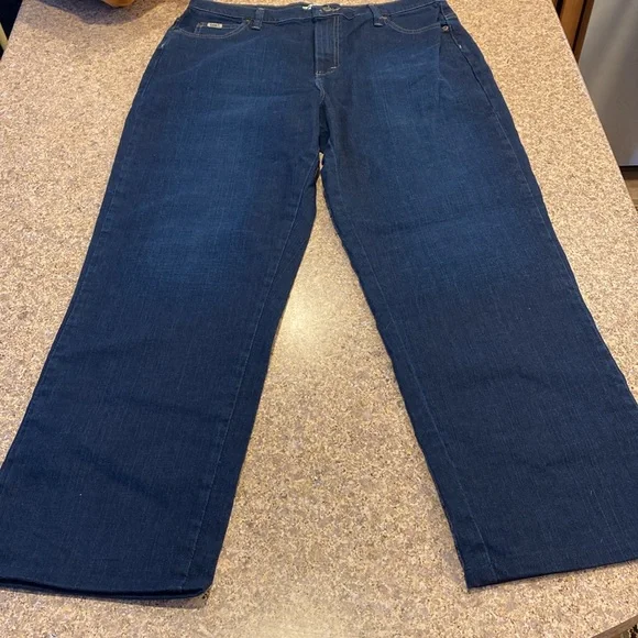 Lee Relaxed Straight Leg At The Waist 14 Medium Blue Jeans (Altered/Hemmed) - Picture 4 of 16